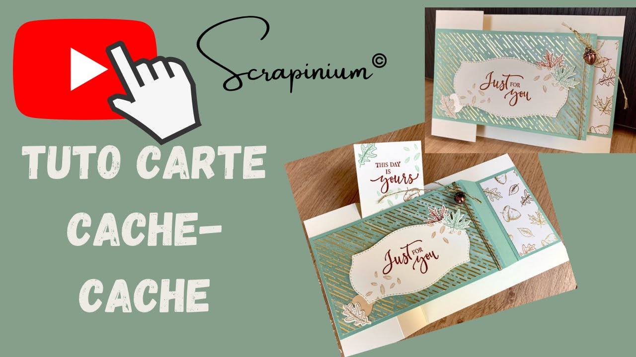 Tutoriel carte cache-cache scrapbooking Stampin Up tuto