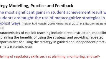 Metacognitive strategies