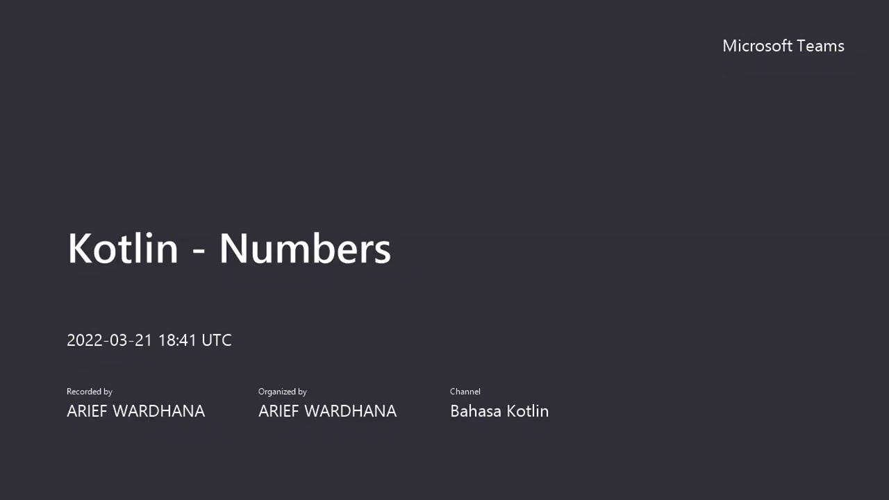 Belajar Kotlin - Numbers