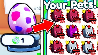 Crazy ADMIN EGG for INFINITE STAT ADMIN PETS in Pet Simulator Z..