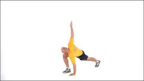 NAVY FITNESS - REVERSE LUNGE, ELBOW TO INSTEP, IN PLACE with ROTATION