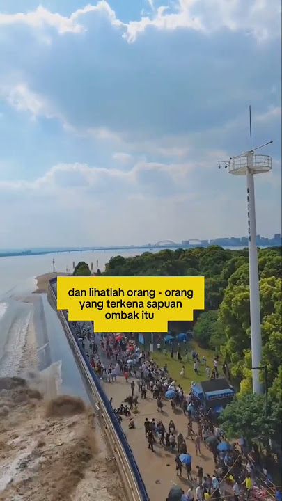 momen ombak besar menerjang       #ombak #tsunami #air #api #udara #laut #pantai #viralvideo