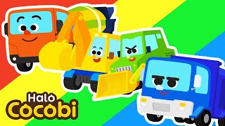 Alat Berat Berkumpul | Lagu Mobil Anak | Kartun Pendidikan | Halo Cocobi