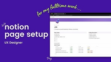 notion page setup for my full-time job as a ux designer