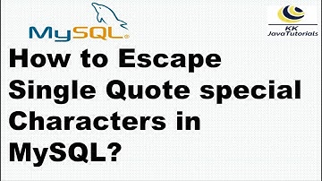 How to add single quote in SQL query in MySQL ? | How to escape apostrophe (