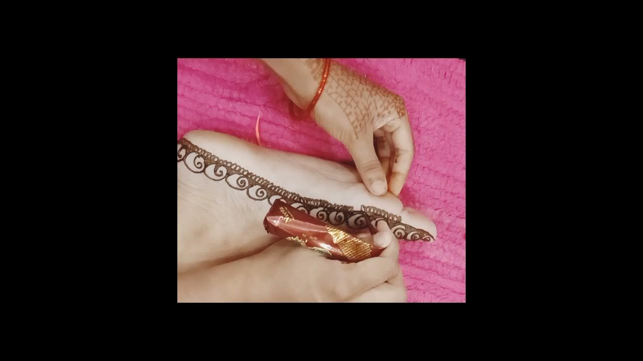 side-foot-mehndi-design-mehndi-easy-simple-youtube