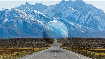 Photoshop tutorial | Surreal Glass Sphere Floating Within a Landscape