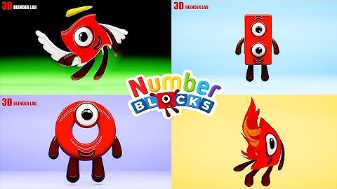 NUMBERBLOCKS Quadparison Part 63 | 3D Blender Lab