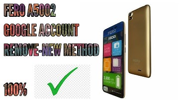 FERO A5002 FRP/GOOGLE BYPASS NEW METHOD-NO PC