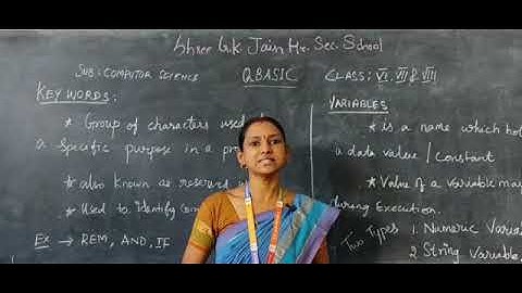 QBASIC Part 2 - Computer Science 6,7 and 8 std by Mrs Kavitha