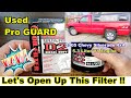 PRO GUARD D2 44-LF009 Oil Filter Cut Open, Used afe Pro GUARD D2 Oil Filter