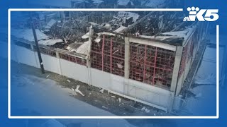 3-alarm fire destroys Ballard warehouse