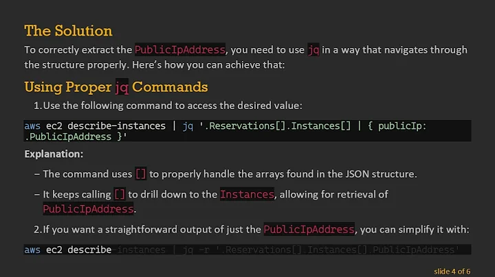 How to Extract PublicIpAddress from JSON Using jq
