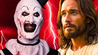 What If Art the Clown met Jesus Christ
Imagine the terrifying and sadistic Art the Clown from Terrifier coming face-to-face with the compassionate and divine presence of Jesus Christ. In this thought-provoking video, titled What if Art the Clown met Jesus Christ, we explore the intense contrast between pure evil and absolute goodness. We dive into the potential conversations, conflicts, and moral dilemmas that could unfold in this hypothetical meeting. Could Jesus motivate Art the Clown to change his ways through forgiveness and redemption, or would this encounter lead to an even darker path? Join us as we analyze the stark differences in their philosophies and explore how Jesus might offer guidance, motivation, and mercy in this unique scenario.
Watch this video of Bible quotes too ➜ https://youtu.be/6ak45k-8MDU What If Art the Clown met Jesus Christ
