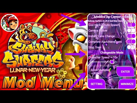 Subway Surfers v2.29.0 God Mod Menu [Stop Train, Speed Hack