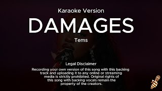 Tems - Damages (Karaoke Version)