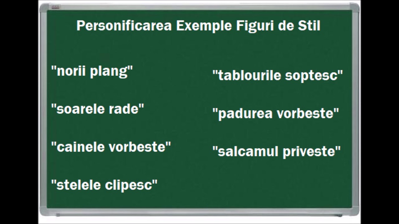 Exemple Personificare Figuri De Stil Exercitii Romana Youtube