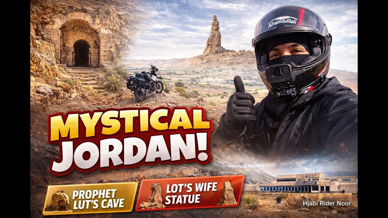 I Rode Alone to Prophet Lut’s Cave in Jordan 🇯🇴 | Dead Sea Road Ride | India to Jordan