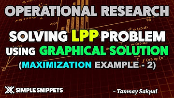 Maximization LPP problem using Graphical Solution | Example 2 | Operational Research