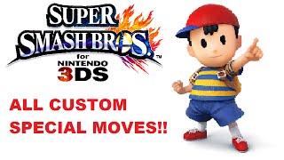 Smash 4 3DS - ALL of Ness' special moves - Nitrosonic0