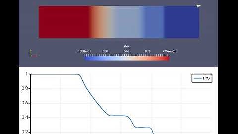 shock tube problem using OpenFOAM