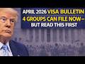 April 2026 Visa Bulletin  4 Groups Can File NOW — But Read This First