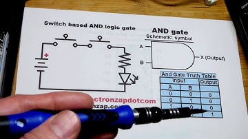 Quick AND gate using push button switches electronics demonstration circuit by electronzap