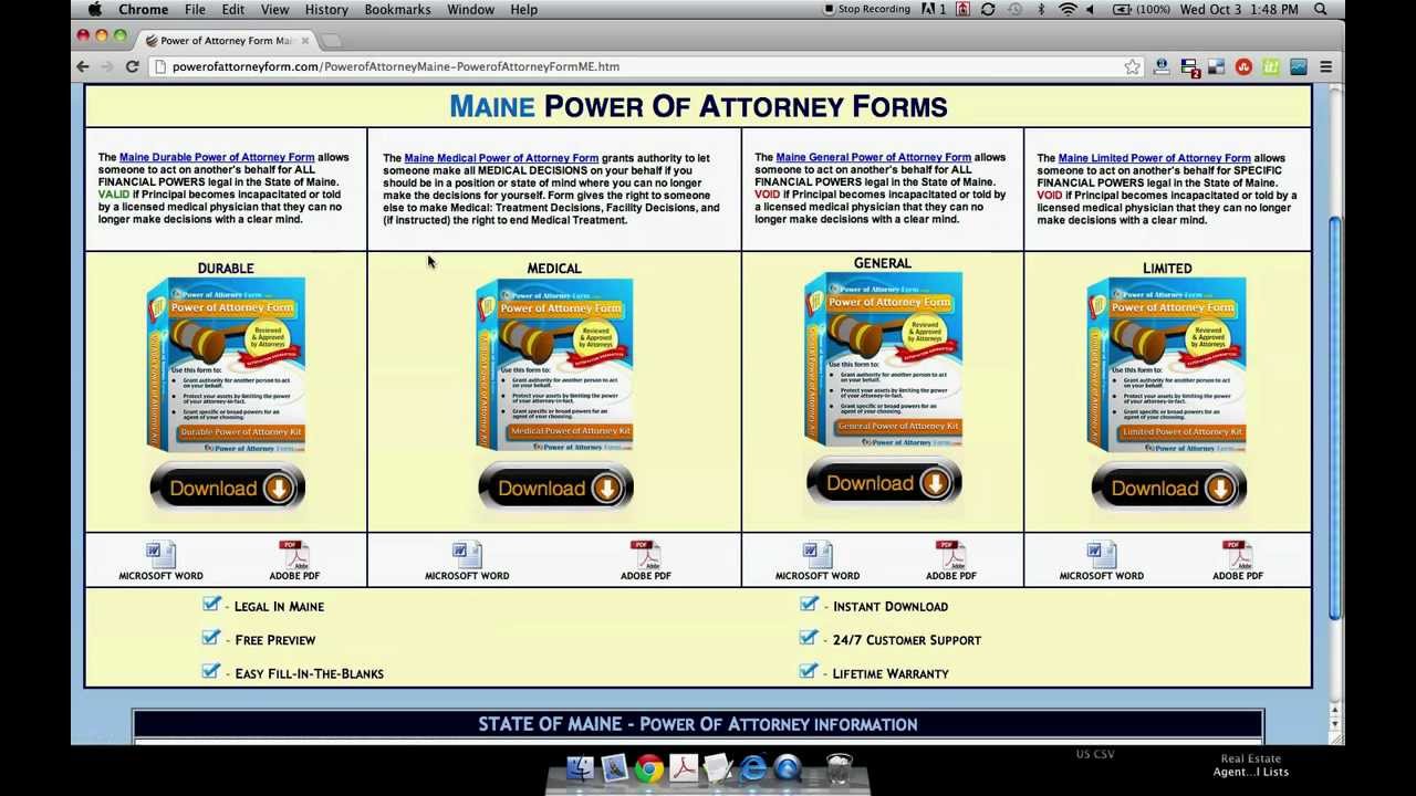 Of Attorney Form Maine You Of Attorney Form Maine