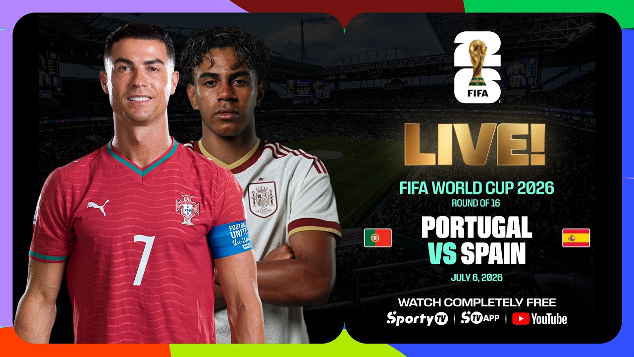 LIVE | Portugal vs Spain | FIFA World Cup 2026™ Round of 16 | SportyTV KE