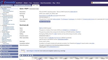 Using search in Ensembl