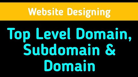 What is Domain Name, Subdomain & Top Level Domain ?