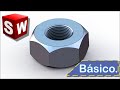 Tutorial Diseño básico de una tuerca en Solidworks 2014 Español