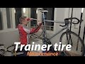 Ridiculous indoor bicycle trainer tire
