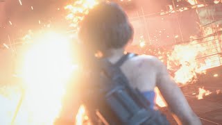 Resident Evil 3 Remake Jill vs Nemesis(Flamethrower) on the rooftop