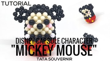 How to Bead Disney Capsule Character "Mickey Mouse" /Tutorial Manik/Diy/Kerajinan manik manik