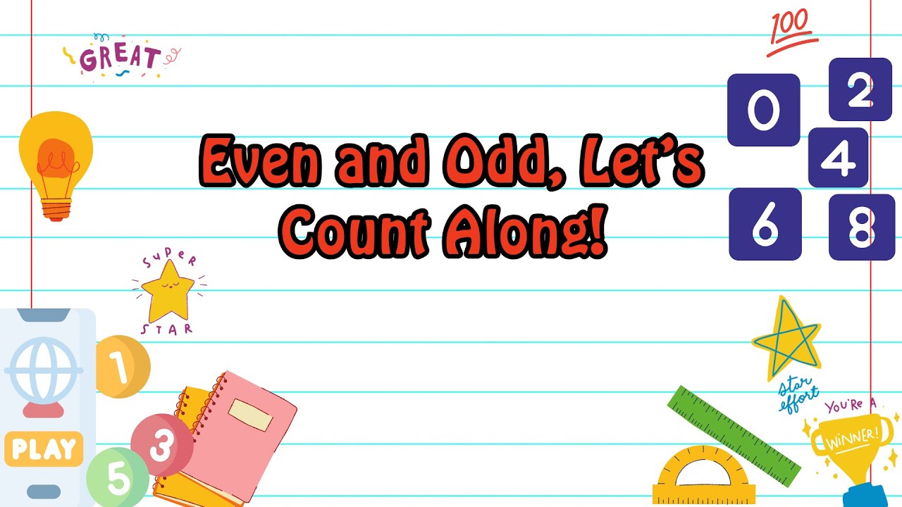 Even and Odd, Let’s Count Along! | Fun Nursery Rhyme | Educational ...