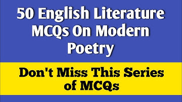 50 English Literature MCQs on Modern Poetry | Competitive Exam Prep | UGC NET UPSC UPLT CSS PGTRB AP