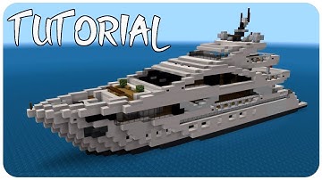 Minecraft: Super Yacht Tutorial (Benetti Fast 125) Minecraft Yacht Tutorial