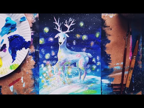 СЕРЕБРЯНОЕ КОПЫТЦЕ |Рисуем красками❄