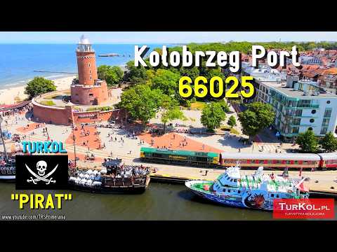 Class 66 right under the Kolobrzeg lighthouse! "PIRATE"🏴‍☠️ TURKOL & FREIGHTLINER special
