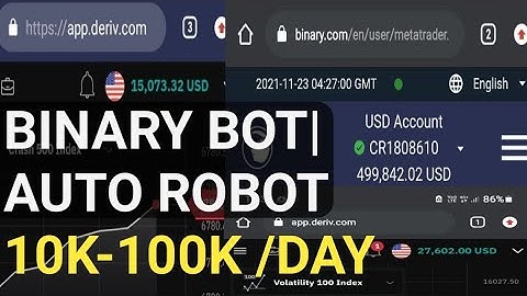 ZERO LOSS TICKS  BINARY BOT| AUTO ROBOT  THAT GENERATES 10K-100K PER DAY