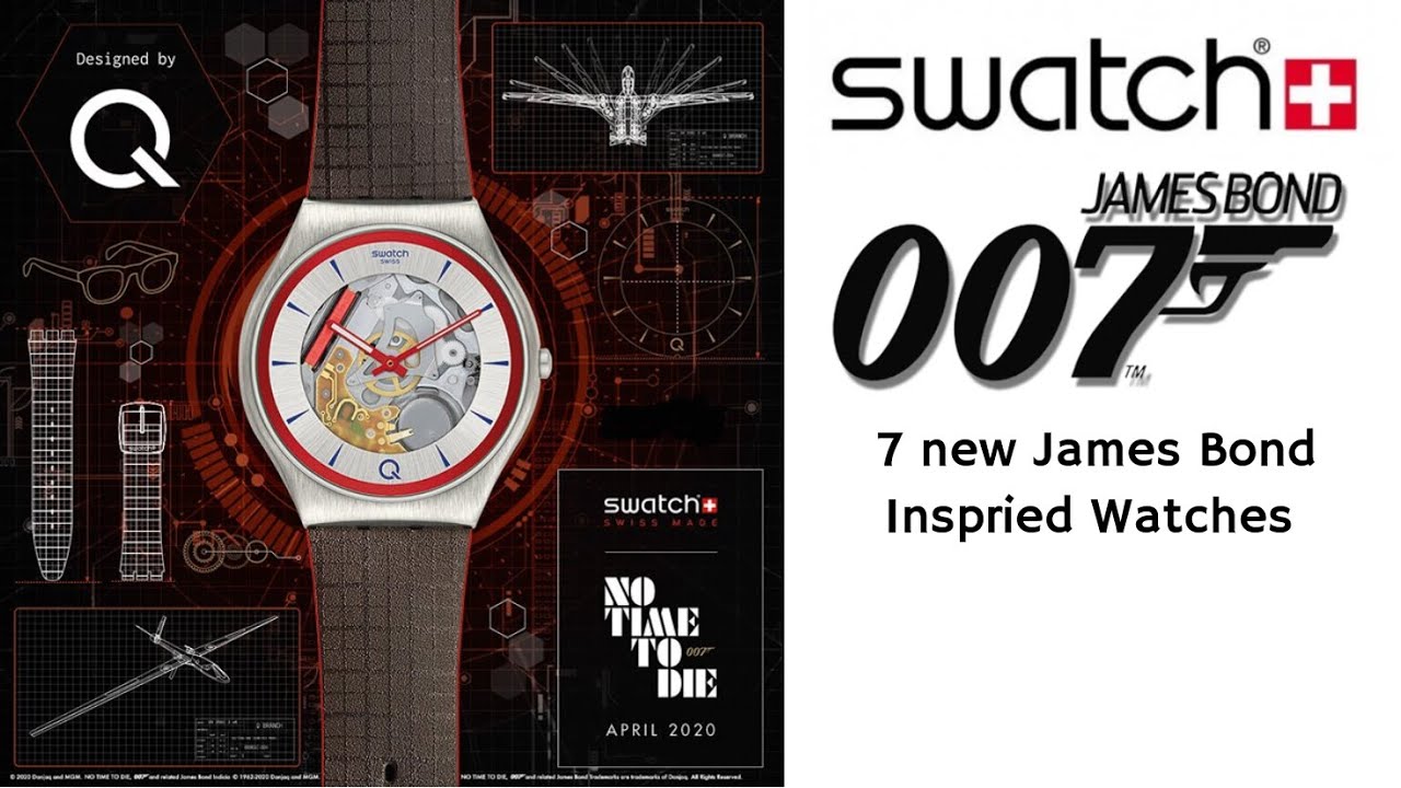 人気ブラドン Swatch 007 ノー タイム トゥ ダイ Qモデル