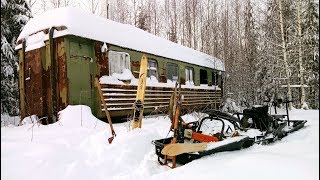 НАШЛИ В ЛЕСУ ВАГОН УЖД! ЧТО  В НЕМ? / ПОХОД В ТАЙГУ НА БУКСИРОВЩИКЕ /  Тофалар 500