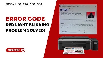 Epson L130 Red Light Blinking Error Code Fix  Printer Problem & Solution