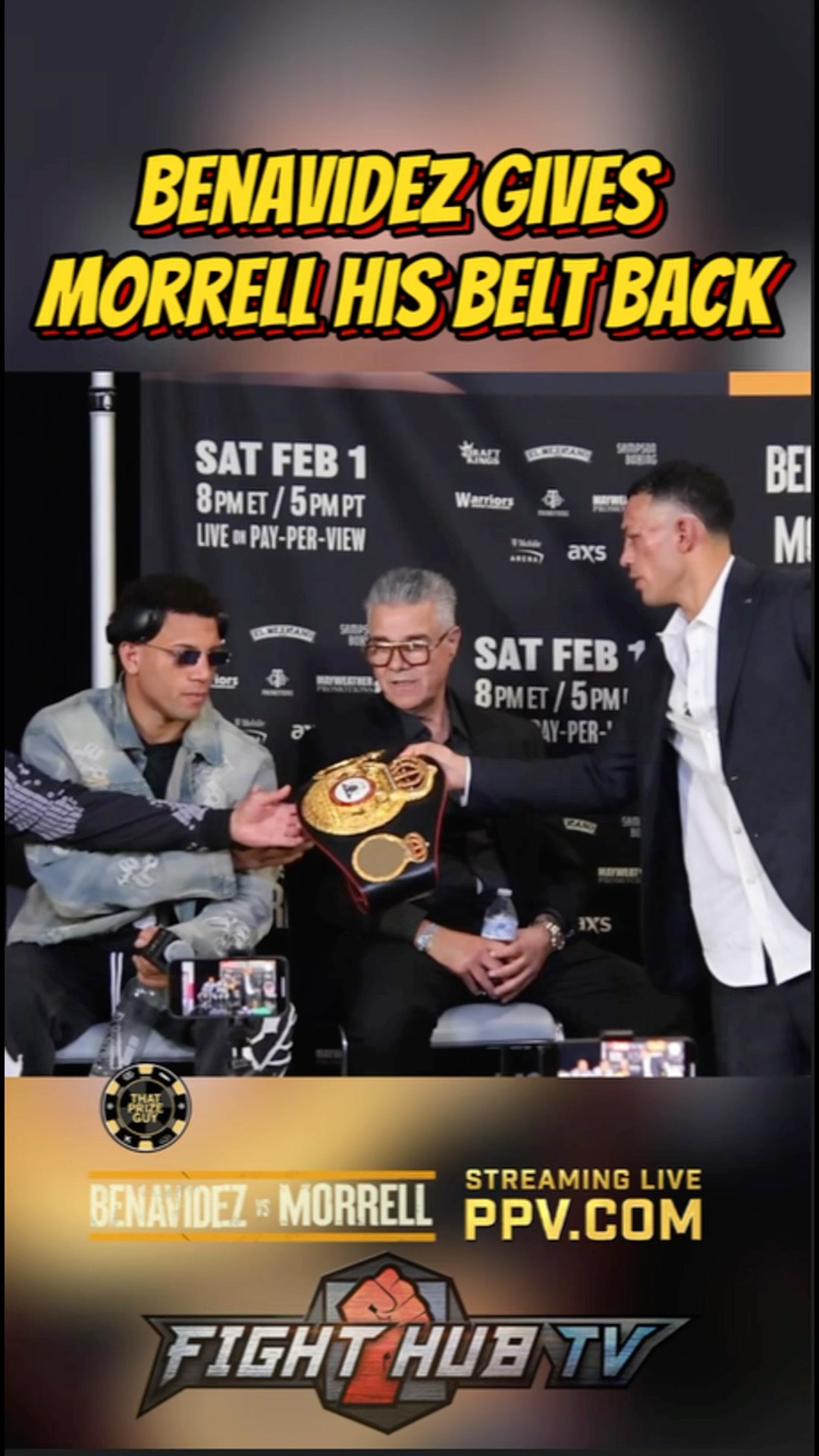 David Benavidez SHOWS MORRELL RESPECT \u0026 gives his belt back after loss!