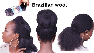 Viral Fake Natural Hair Trend using Brazilian wool