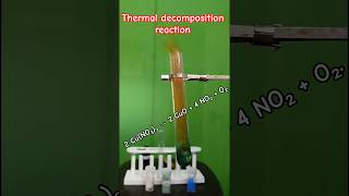 Thermal decomposition reaction/Thermal decomposition of Copper nitrate /Evolution of brown gas (NO2)