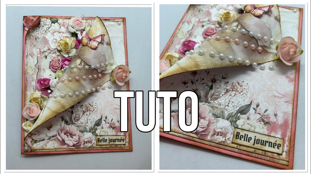 TUTO CARTE 3D fleuris // fete des meres