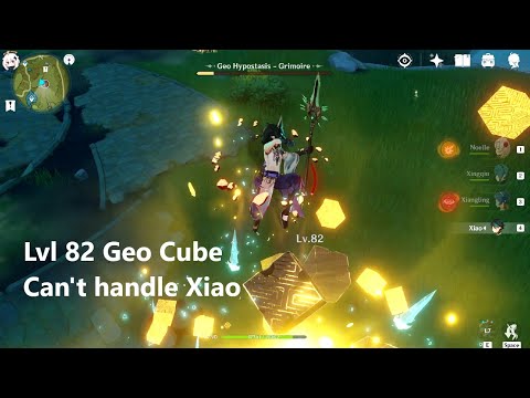 Genshin Impact [1440p] Level 82 Geo Hypostasis versus Xiao  @arren3815