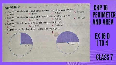 Ex 16 D ( Q1 to Q4) Chp 16 Perimeter and Area. Class 7. Maths 